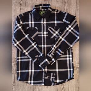 Dixxon Youth Flannel Size XL. Black and White.